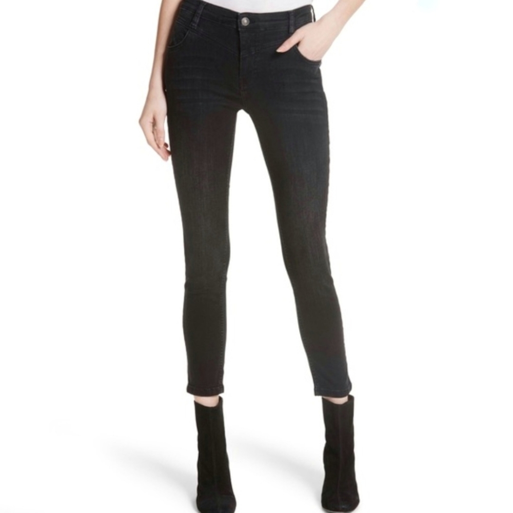 Free People Black Denim Ankle Skinny Jeans